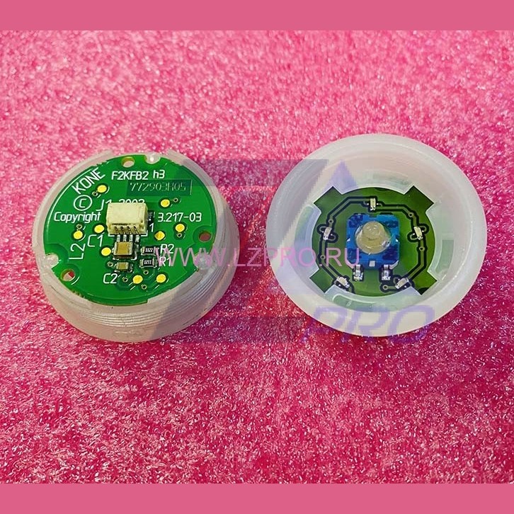 Кнопочный модуль F2KFB2 ведомый прозрачный обод янтарная подсветка KSS KM804342G05 Kone