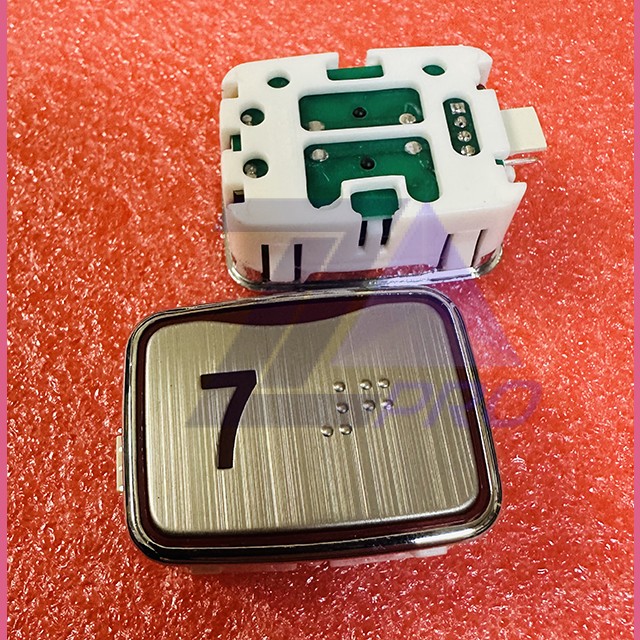 Модуль кнопочный красная подсветка код брайля AK-25B "7" AEN04C049*A Sigma