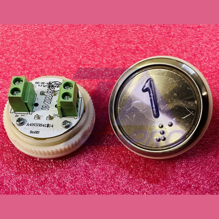 Модуль кнопочный A4N33841$14 белая подсветка Брайль "1" BBP-R331-CMPLT-S-W-01(EA2406S-S-W-01) ЩЛЗ