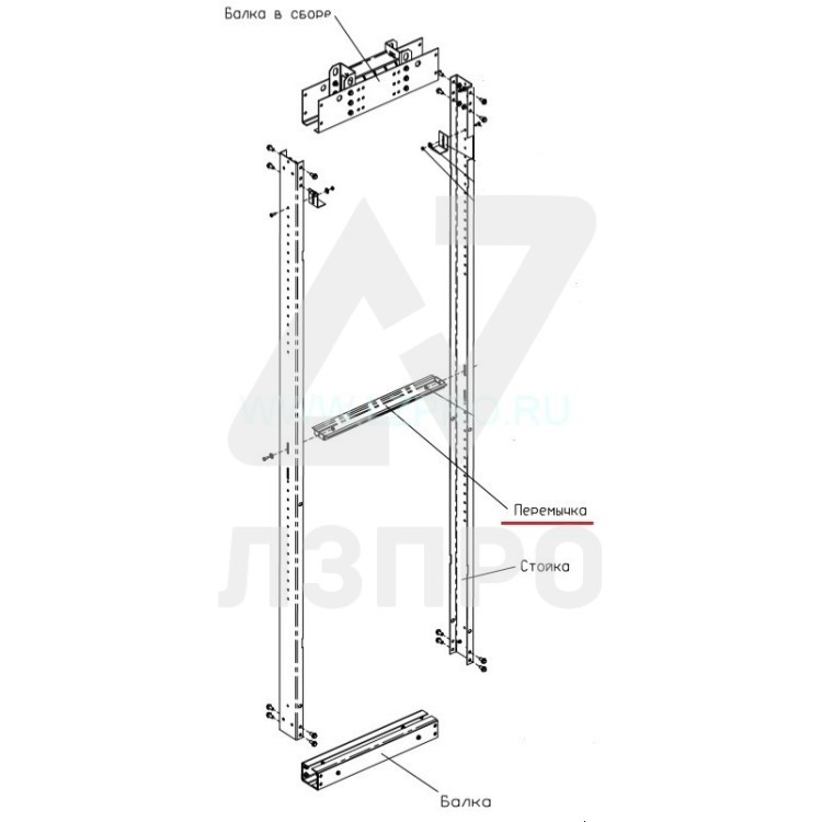 Балка противовеса верхняя в сборе Gen2 MRL Otis