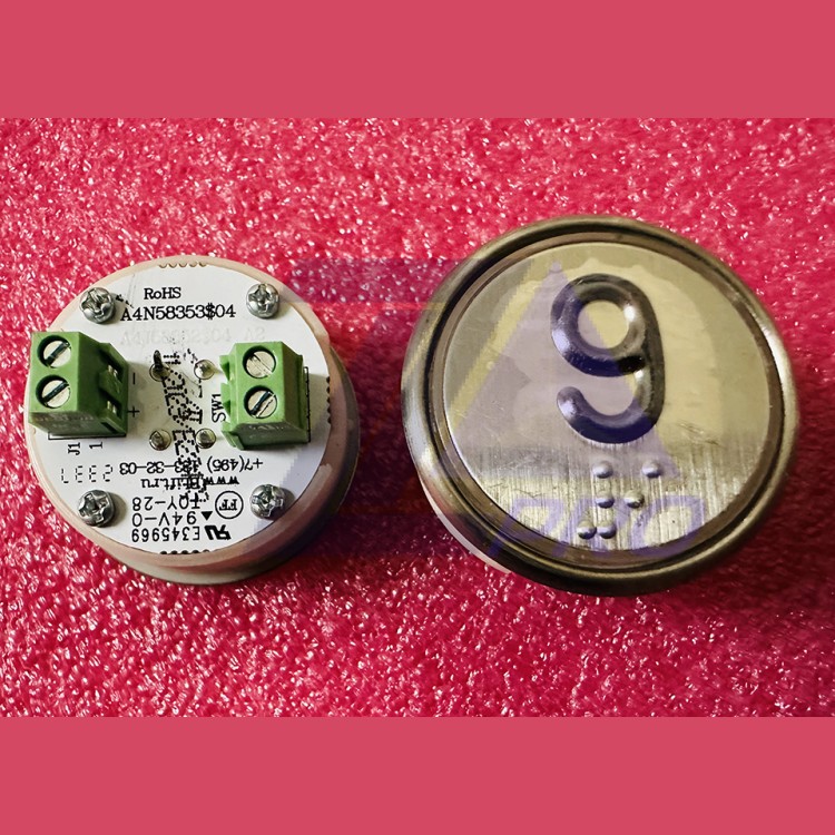 Модуль кнопочный белая подсветка код брайля "9" A4N58353$04 BBP-R302-VCPLT-S-W-09 (MA2D04-S-W-09)