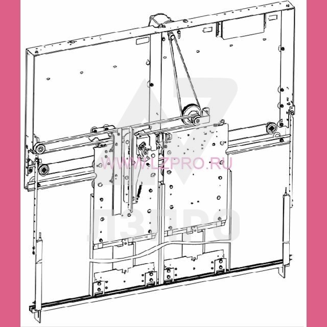 Каретка ДК прав.D2200 OP900 FBA389BE9 Otis