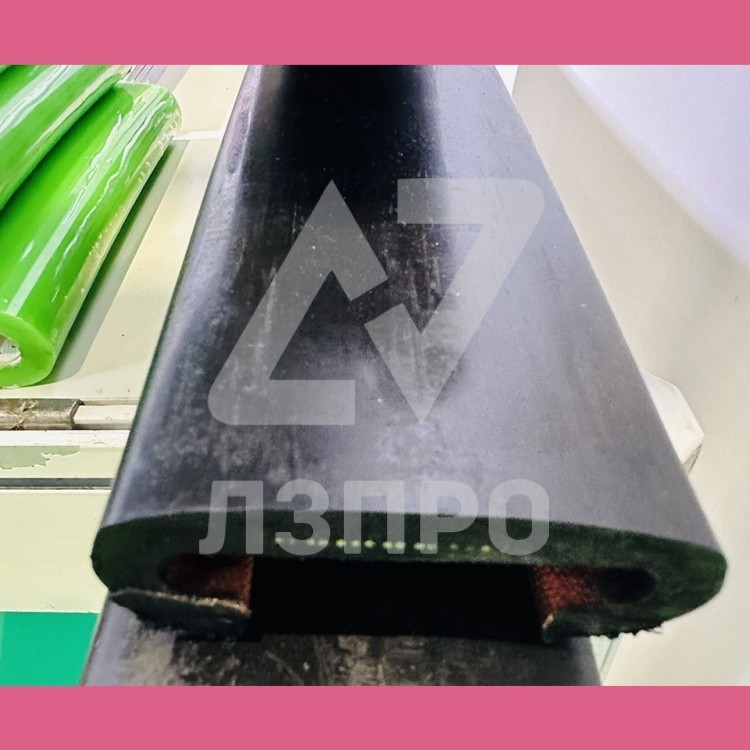 Поручень эскалатора Velino d-39 мм, D-60 мм D1-75 мм, h-9,5 мм, H-28 мм черный ThyssenKrupp