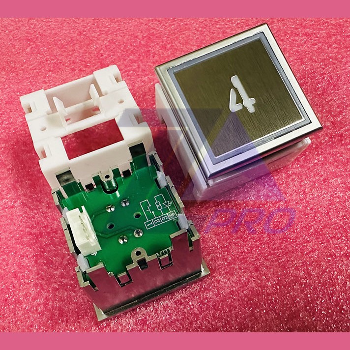 Модуль кнопочный "4" голубая подсветка KT40 MTD280 ThyssenKrupp