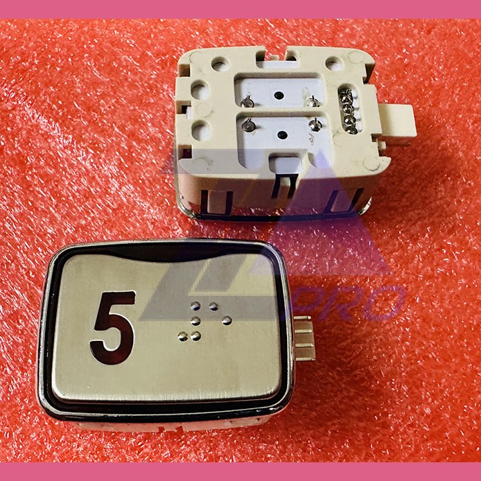 Модуль кнопочный красная подсветка код брайля AK-25B "5" AEN04C049*A Sigma