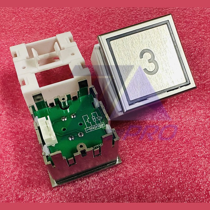 Модуль кнопочный "3" голубая подсветка KT40 MTD280 ThyssenKrupp