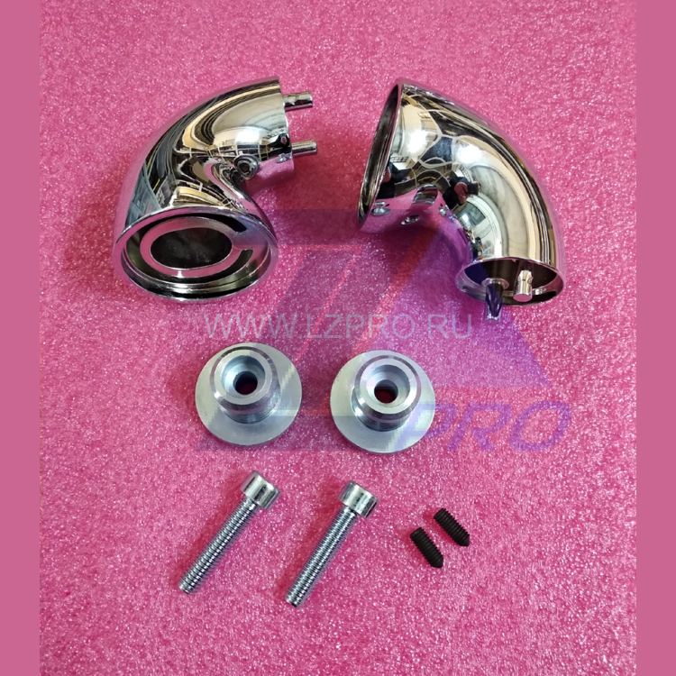 Комплект углового крепления поручня (две опоры, ONDA полированный хром) ZAA180Z1 Otis