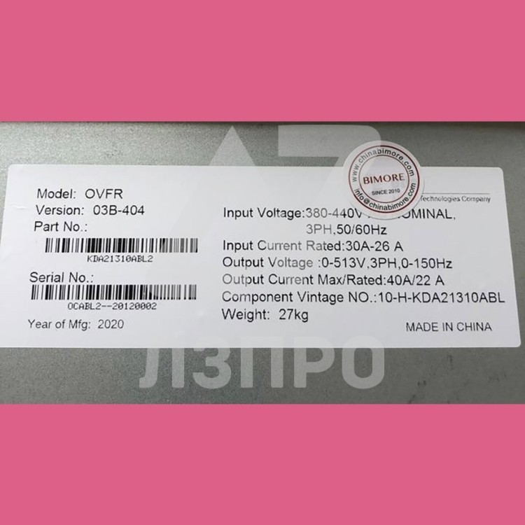 Частотный преобразователь OVFR03B-404 KDA21310ABL2 Otis