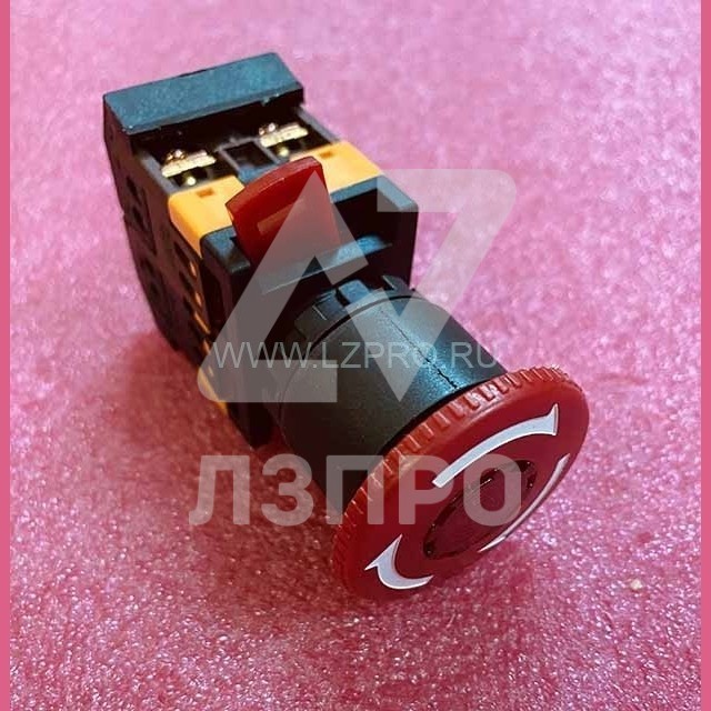 Кнопка управления ANE-22 "Грибок"d=22мм 1з+1р неон/240В с фиксацией красная IEK