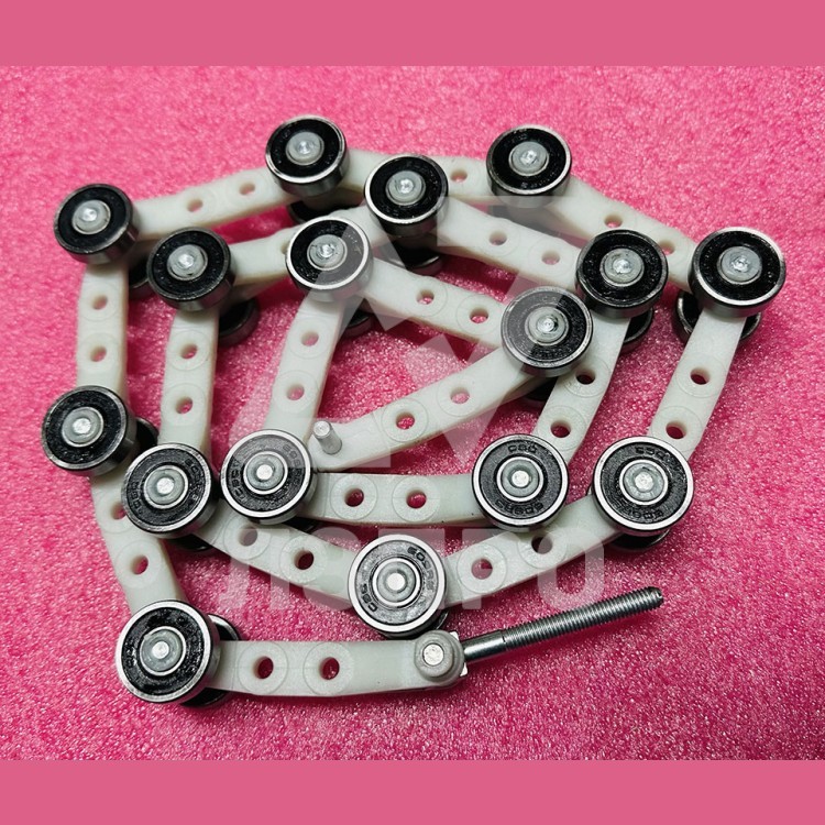 Цепь отклоняющая балюстрады эскалатора 9300 16 пар роликов I-тип L=1155mm Шаг 60mm 50630113 Schindle