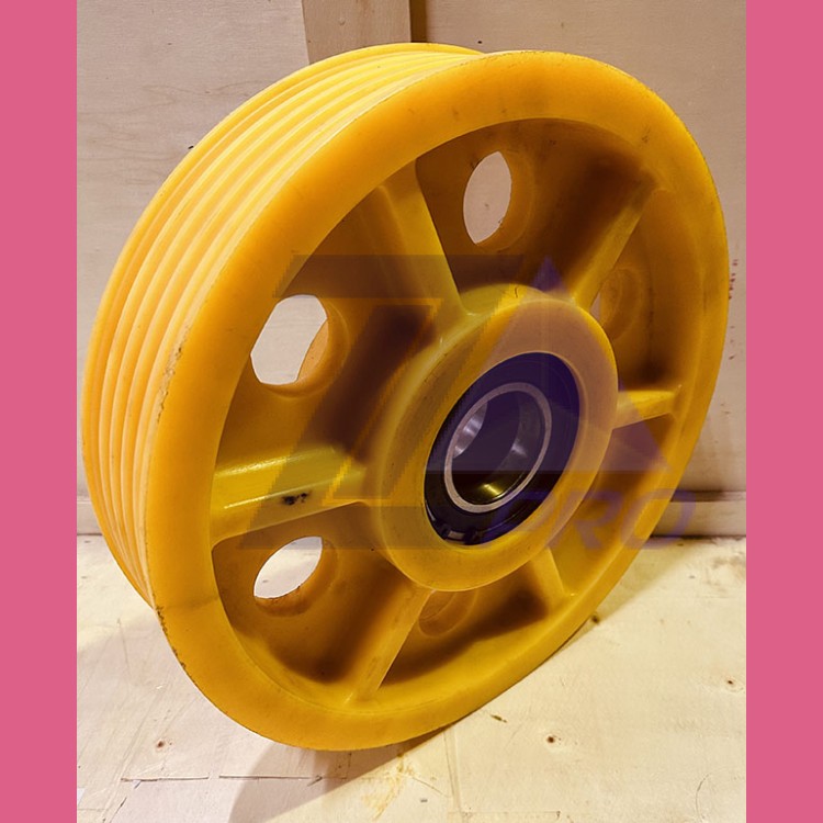 Отводной блок полиамид 400x5x10 вал d=70мм, ширина L=95мм, Z1A263T1 DAA495P1 (Пр-во Китай) Otis