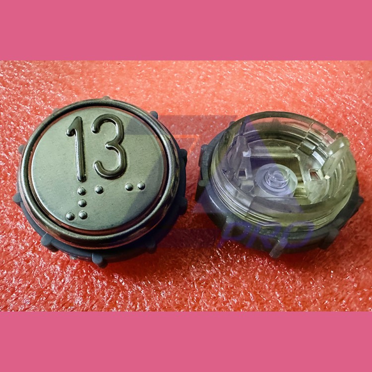 Модуль кнопочный круглый 13 с гайкой без платы ВКЛ13А-7П (7-4П)